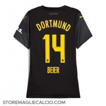 Borussia Dortmund Maximilian Beier #14 Maglia Gara Trasferta Repliche 2024-25 Donna